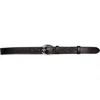 Black Suede Studio Half Moon Belt