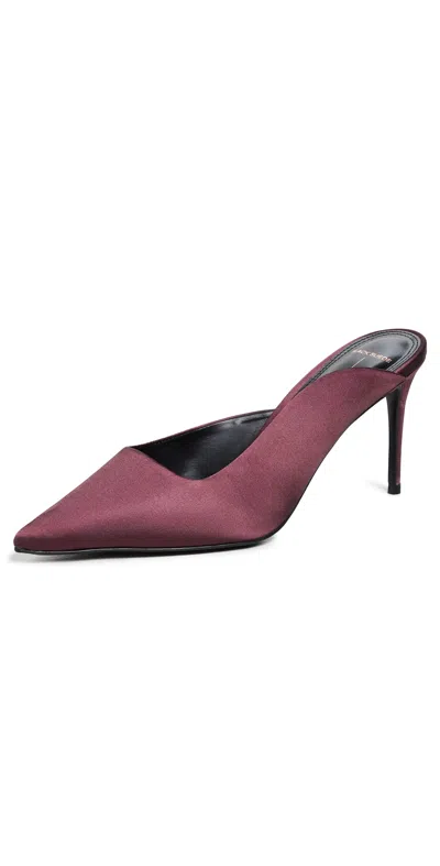 Black Suede Studio Icon 80mm Pumps Raisin Satin