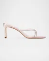 Black Suede Studio Jade Slide Sandal In Coconut Satin, Embellished