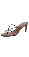 Black Suede Studio Jade Slide Sandal In Chestnut Leather