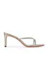 Black Suede Studio Jade Satin Mules In Green