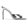 Black Suede Studio Brea Mule In Silver