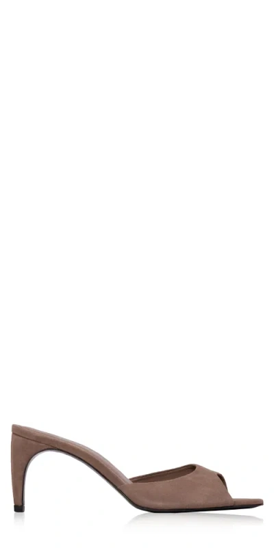 Black Suede Studio Jazz 70 Suede Mule Taupe In Brown