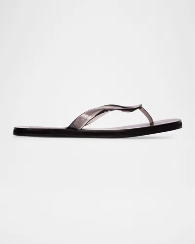 Black Suede Studio Jeli Pvc Flip Flop Sandals In Black Pvc