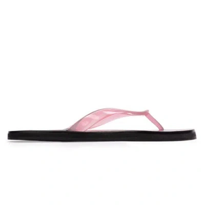 Black Suede Studio Jelly Thong Sandals In Pink