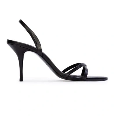 Black Suede Studio Jolla 80 Leather Slingback Sandal