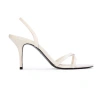 Black Suede Studio Jolla 80 Leather Slingback Sandal In White