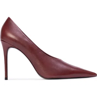 Black Suede Studio Jona 100 Pump In Burgundy