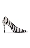 Black Suede Studio Jona Zebra Ponyhair Pumps In Animal Print
