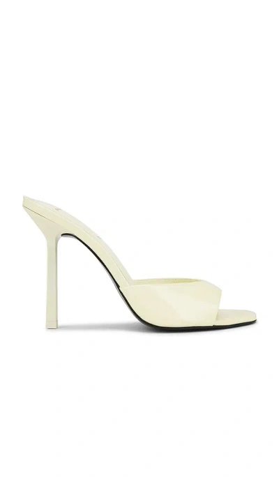 Black Suede Studio Juicy 100 Mule In Lemon