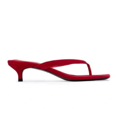 Black Suede Studio Kendal 35 Suede Sandal In Red