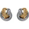 Black Suede Studio Knot Earring In Multi