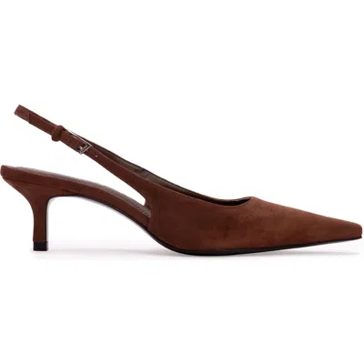 Black Suede Studio Lainey 50 Suede Pump In Brown
