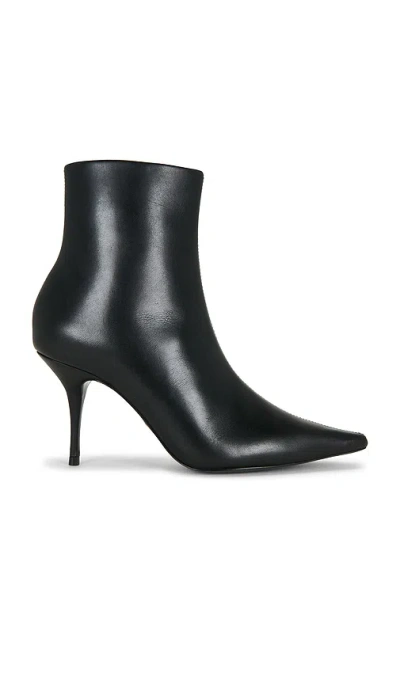 Black Suede Studio Lainey 80 Boot In Black Leather