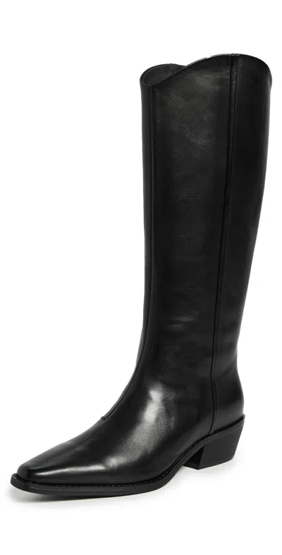 Black Suede Studio Lane Boots Black Leather