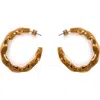 Black Suede Studio Las Hoop Earrings In Gold
