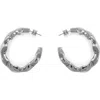 Black Suede Studio Las Hoop Earrings In Silver
