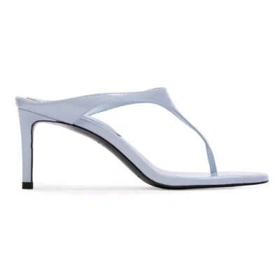 Black Suede Studio Laurel 65 Mule In Blue