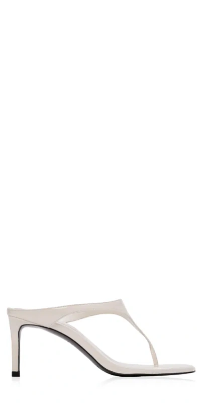 Black Suede Studio Laurel 65 Patent Leather Mule Coconut In White