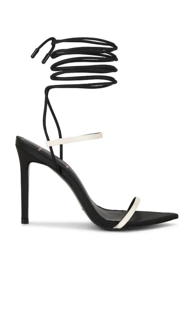 Black Suede Studio Lauren 100 Sandal In Black