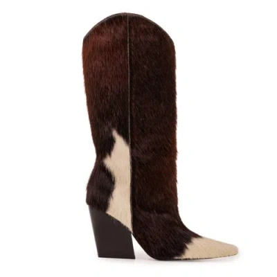 Black Suede Studio Le Noa 100 Cowhide Boot