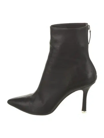 Pre-owned Black Suede Studio Leather Boots In Black