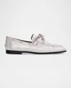 Black Suede Studio Leather Lace-up Boat Loafers In White Vinatge Effect