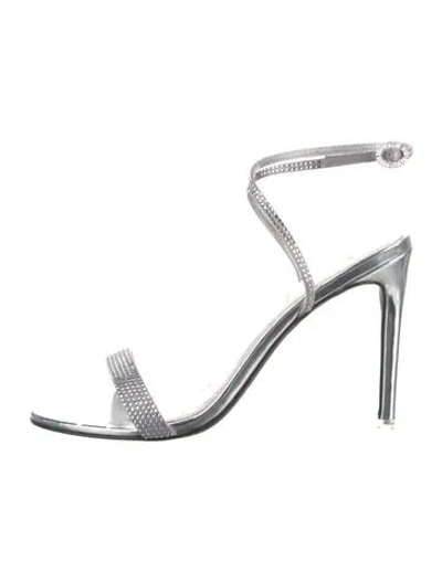Pre-owned Black Suede Studio Leather Sandals