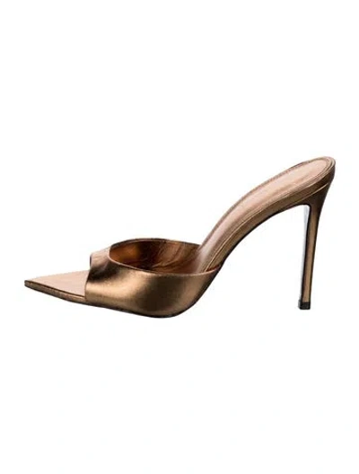 Pre-owned Black Suede Studio Leather Sandals In Brown