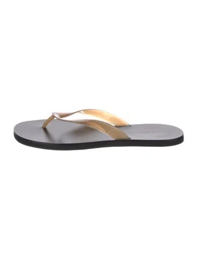 Pre-owned Black Suede Studio Leather Slides