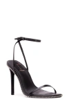 BLACK SUEDE STUDIO LELE ANKLE STRAP SANDAL