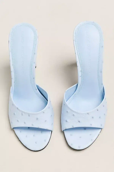 Black Suede Studio Lila 95 Open-toe Heels In Blue