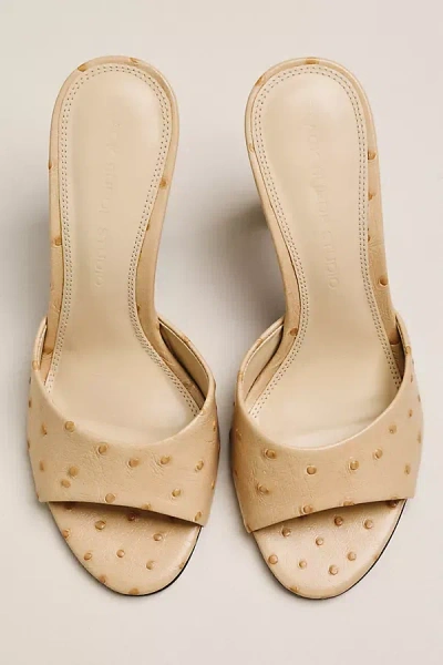 Black Suede Studio Lila 95 Open-toe Heels In Nude