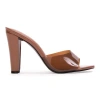 Black Suede Studio Lila 95 Patent Mule In Brown