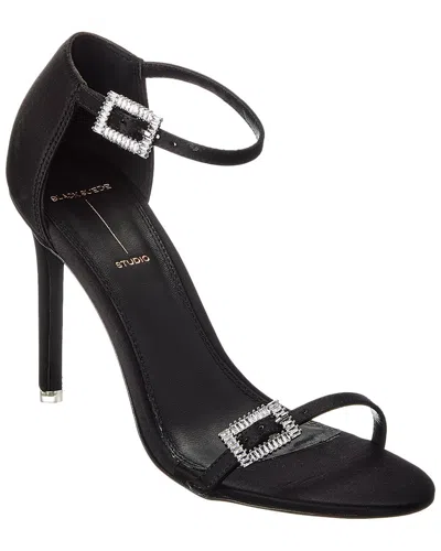 Black Suede Studio Lila Satin Sandal