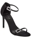 Black Suede Studio Lila Satin Sandal In Black