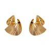 Black Suede Studio Lola Earring In Gold