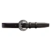 Black Suede Studio Lucid Belt In Black/silver