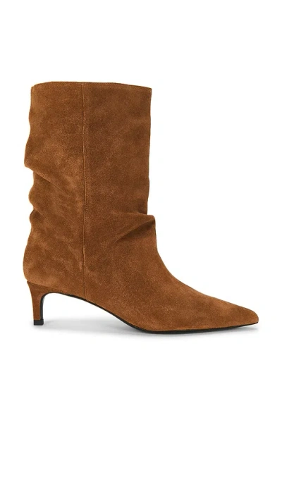 Black Suede Studio Marty 50 Boot In Brown