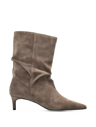 Black Suede Studio Marty 50 Slouchy Ankle Boots In Multi