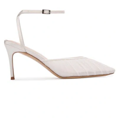 Black Suede Studio Melody 80 Pump In White