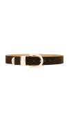 Black Suede Studio Mena Belt In Brown