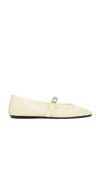 Black Suede Studio Mika Flat In Yellow