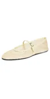 Black Suede Studio Mika Mary Jane Flat In Butter Mesh