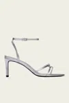 Black Suede Studio Miley Metallic Leather Sandals In Black