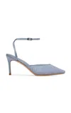 Black Suede Studio Melody 80 Pump In Blue