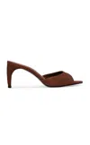 Black Suede Studio Jazz 70 Suede Mule In Brown