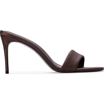 Black Suede Studio Naomi 80 Mule In Brown