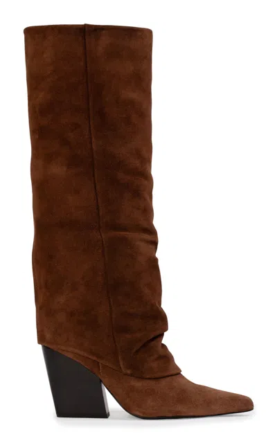 Black Suede Studio Nev Suede Boots In Brown