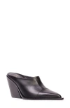 Black Suede Studio Women's Noa Western Mules In Black Nappa Leather